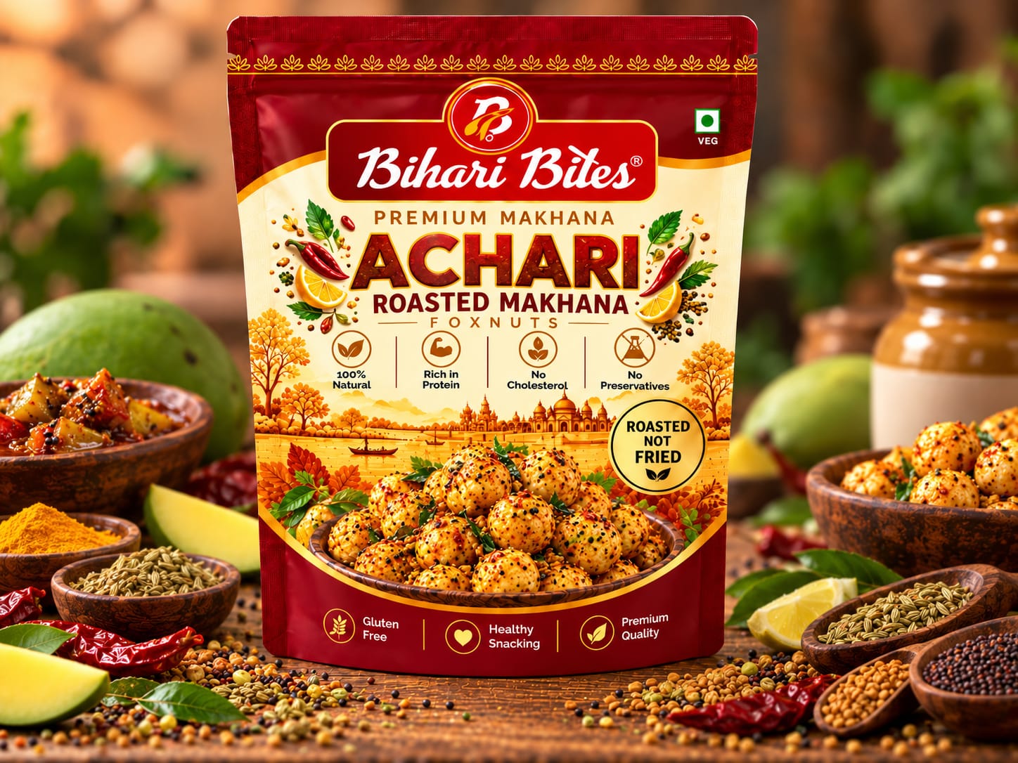 Achari Roasted Makhana