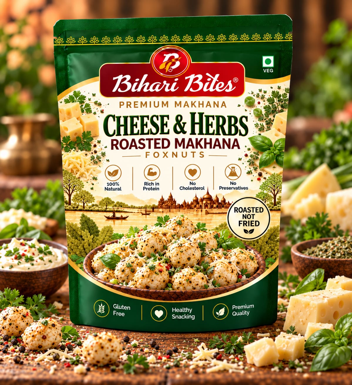Cheese & Herbs Roasted Makhana