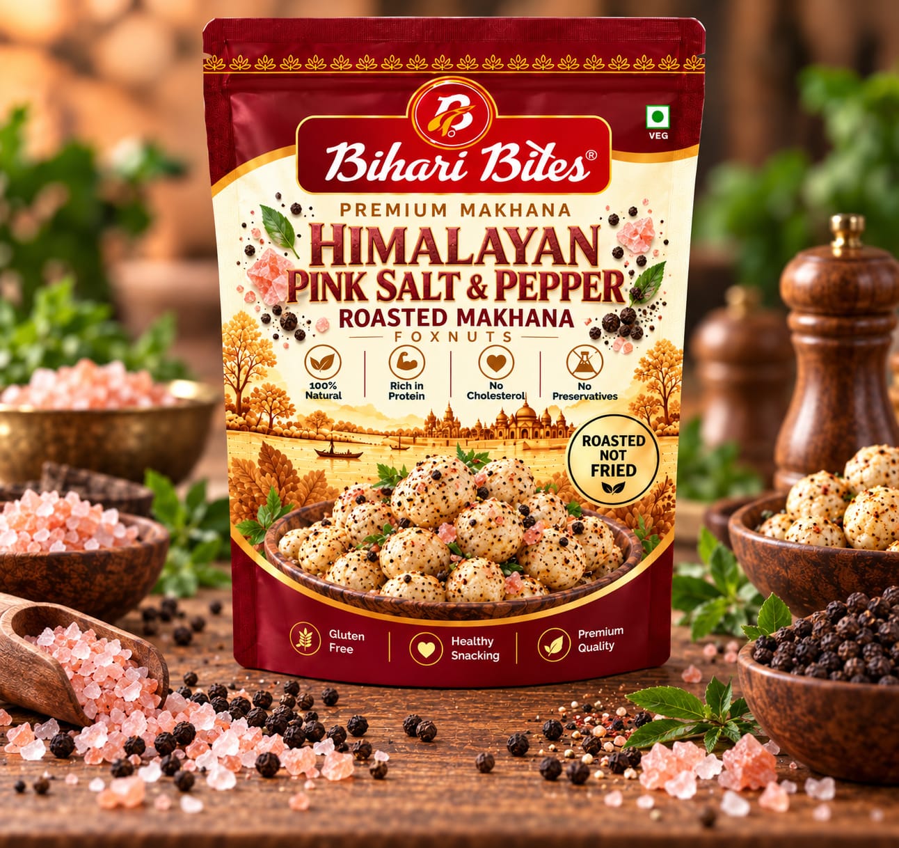 Himalayan Pink Salt & Pepper Roasted Makhana